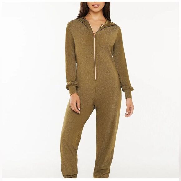 Savage x Fenty  Olive green jumpsuit with very small gold dots size 1X - Picture 1 of 16